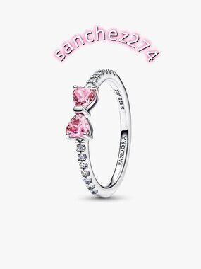 Pandora Sparkling Pink Bow Ring